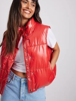 NA-KD Bodywarmers Bodywarmer Dames Rood