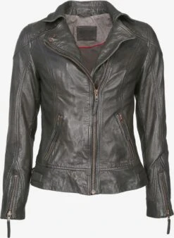 Mustang Leren Jassen Tussenjas Ina Dames Donkergrijs