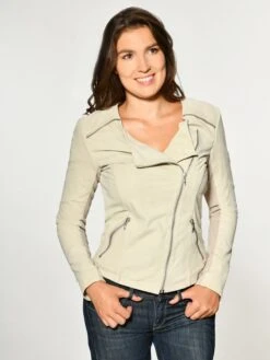 Maze Leren Jassen Tussenjas Gela Dames Parelwit -Schmuddelwedda Winkel a4ab4655b15ec55f12de3947ca7e9471