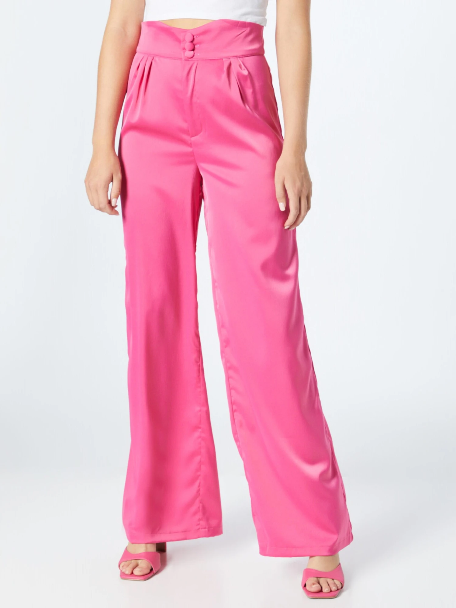 NASTY GAL Bandplooibroeken Wide Leg Bandplooibroek Dames Pink 5 NASTY GAL Bandplooibroeken Wide Leg Bandplooibroek Dames Pink - Afbeelding 3