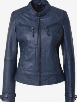 Maze Leren Jassen Tussenjas Ryana Dames Donkerblauw