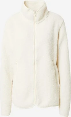 Gina Tricot Outdoor Jassen Fleece Jas Tara Dames Wit