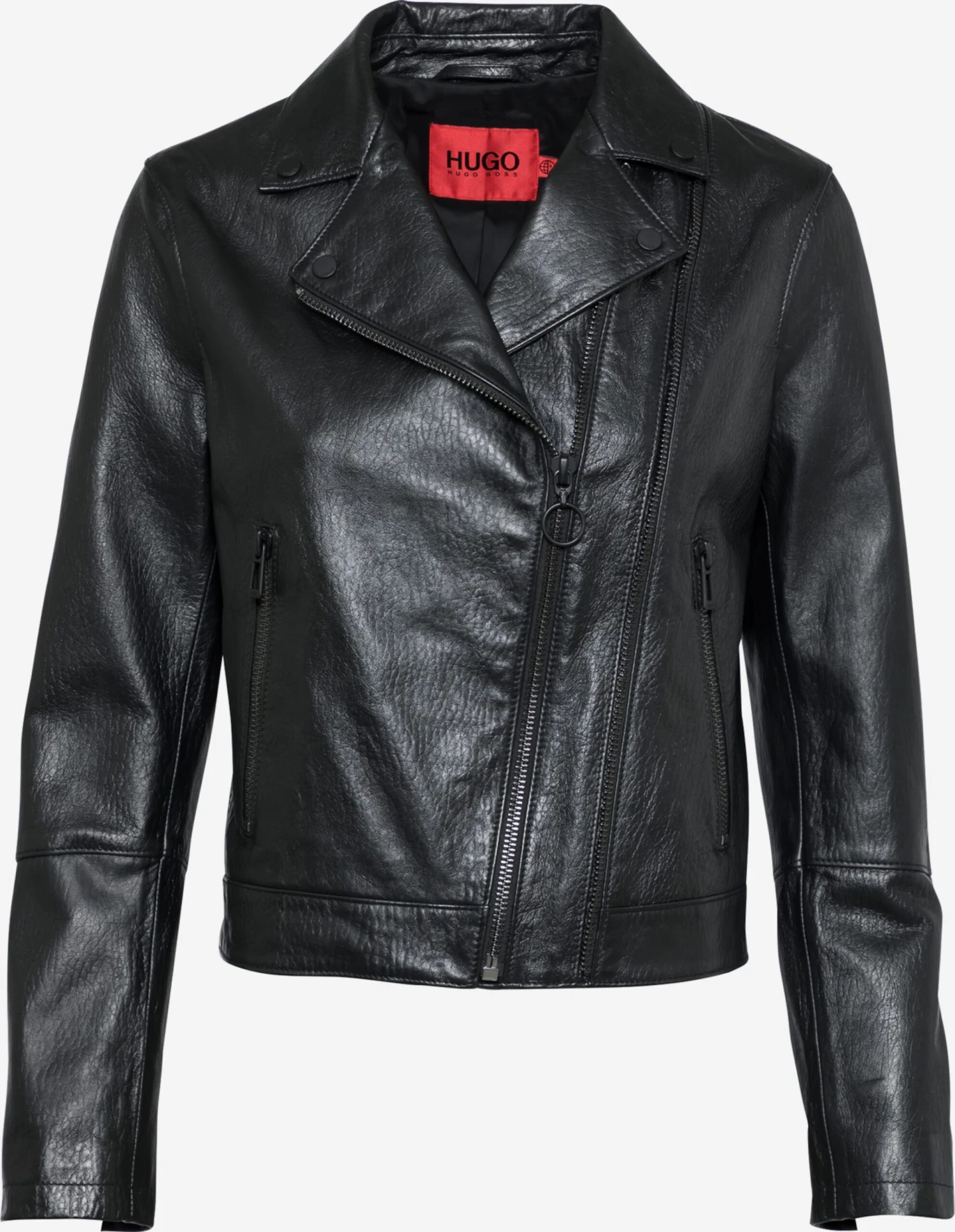 Hugo Leren Jassen Tussenjas Loveri Dames Zwart 3 Hugo Leren Jassen Tussenjas Loveri Dames Zwart