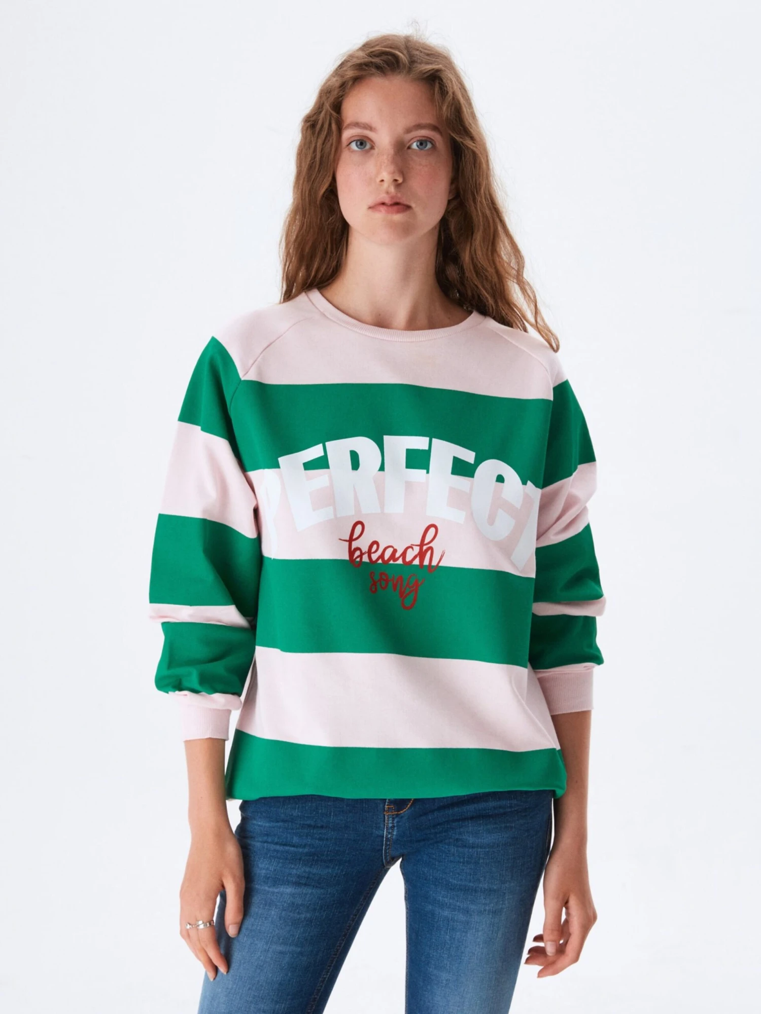 LTB Sweatshirts Sweatshirt Regene Dames Groen 4 LTB Sweatshirts Sweatshirt Regene Dames Groen - Afbeelding 2