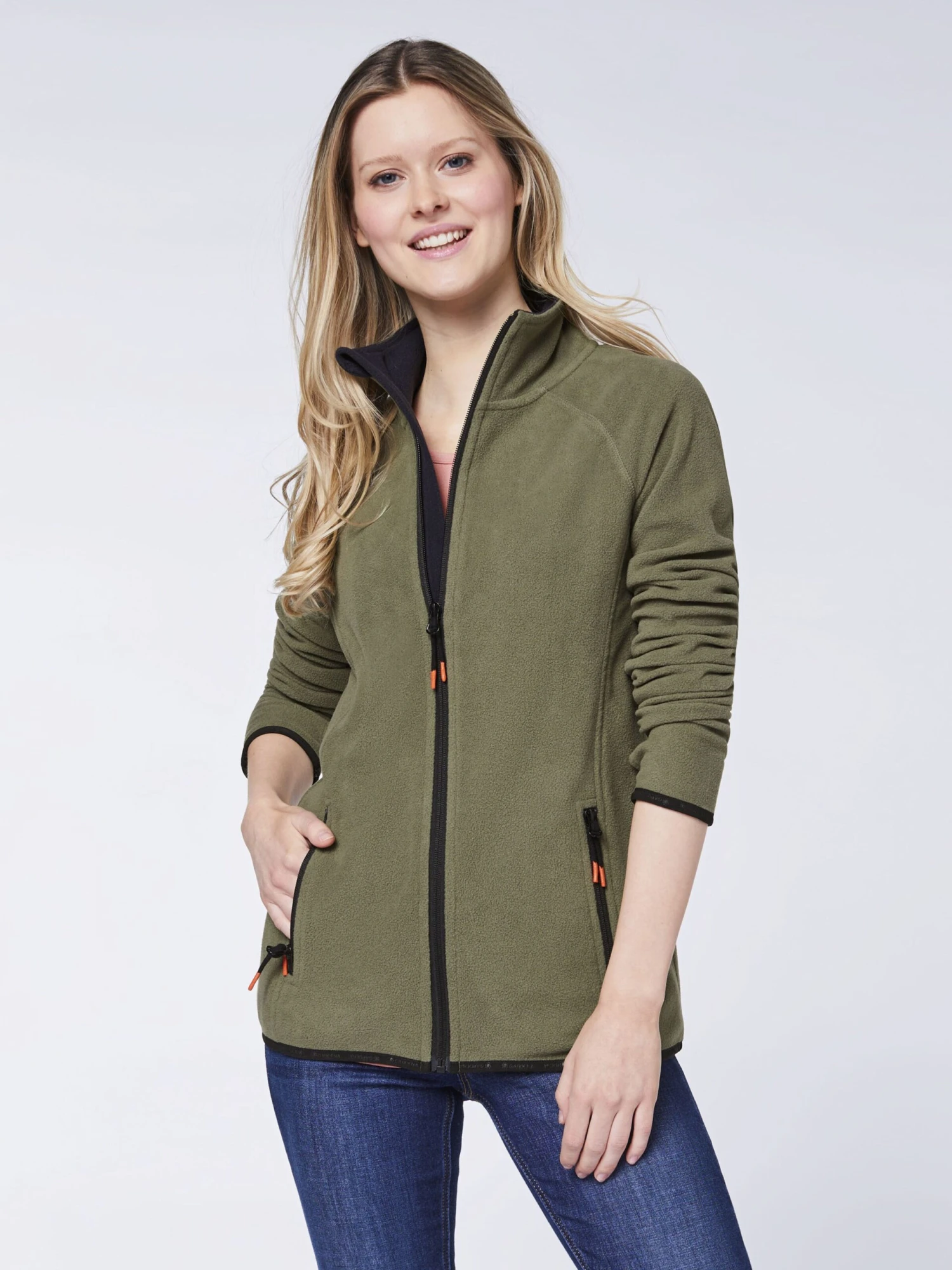 Gardena Outdoor Jassen Fleece Jas Dames Olijfgroen 4 Gardena Outdoor Jassen Fleece Jas Dames Olijfgroen - Afbeelding 2