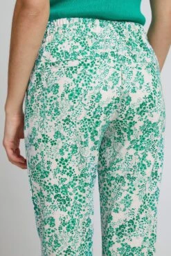 ICHI Bandplooibroeken Tapered Bandplooibroek IHKATE Dames Groen -Schmuddelwedda Winkel b12ecebe4dc6263dd9059c9fe2ec351a