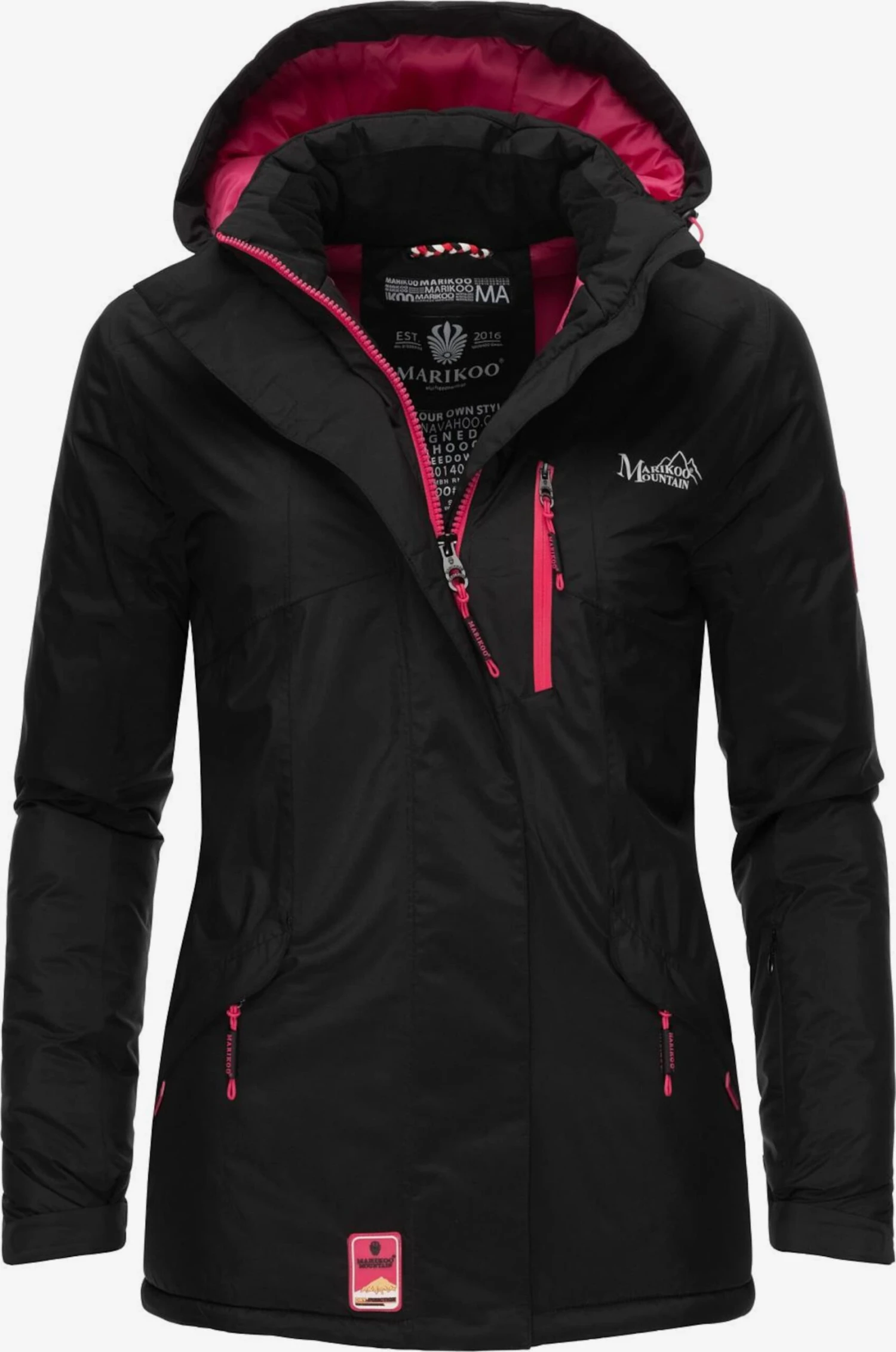 Marikoo Outdoor Jassen Functionele Jas Rabeaa Dames Zwart 3 Marikoo Outdoor Jassen Functionele Jas Rabeaa Dames Zwart