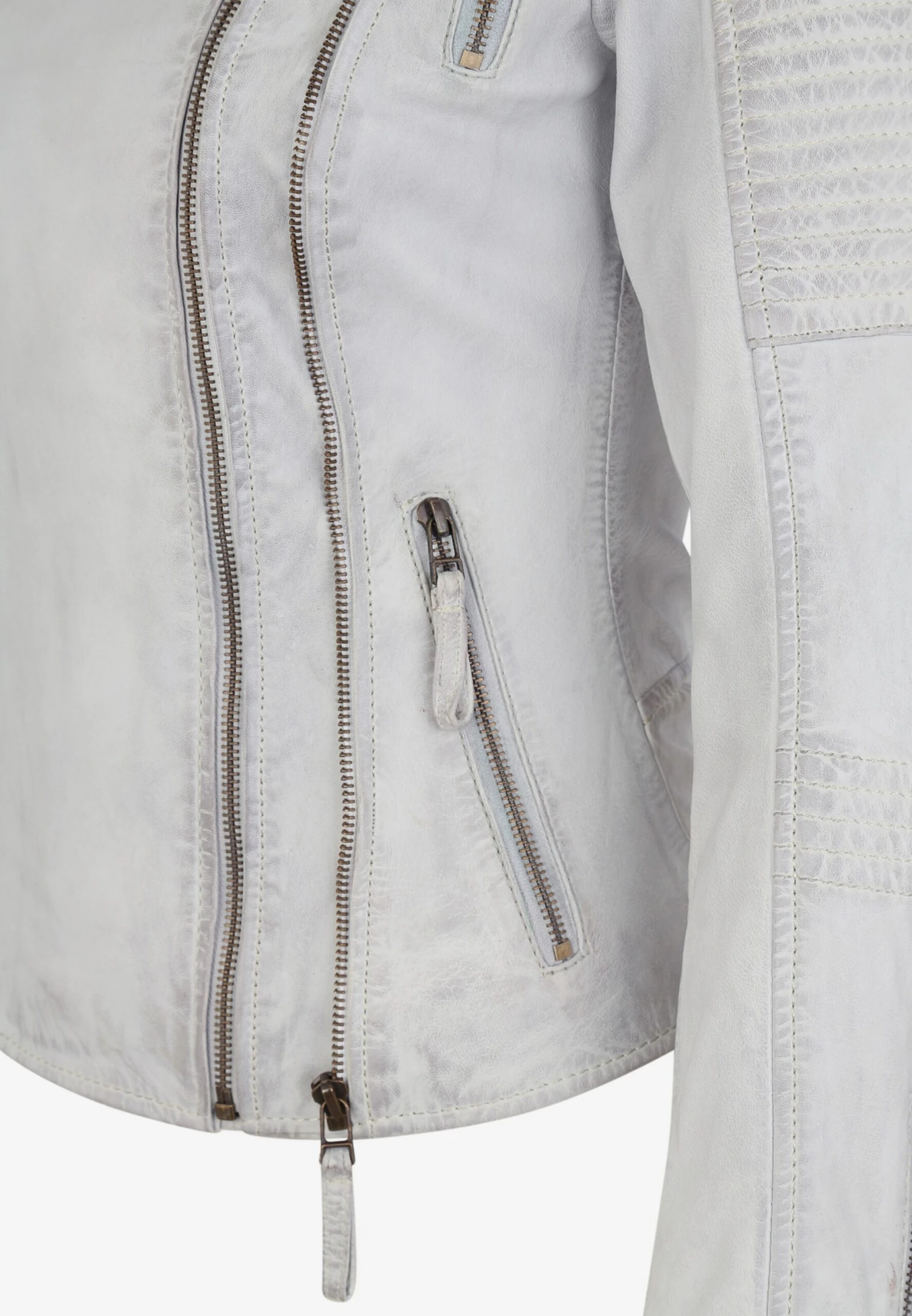 Apple Of Eden Leren Jassen Tussenjas MUFFIN Dames Lichtgrijs 7 Apple Of Eden Leren Jassen Tussenjas MUFFIN Dames Lichtgrijs - Afbeelding 5