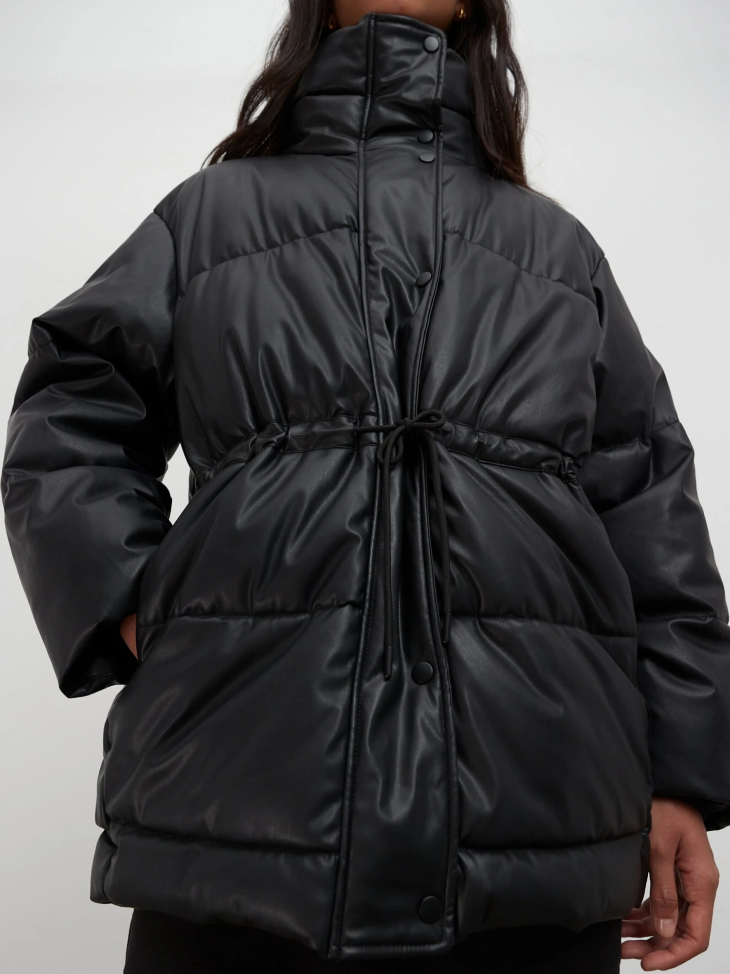 EDITED Leren Jassen Winterjas Kea Dames Zwart 8 EDITED Leren Jassen Winterjas Kea Dames Zwart - Afbeelding 7