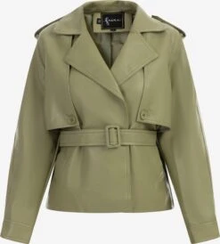 Faina Leren Jassen Tussenjas Dames Kiwi