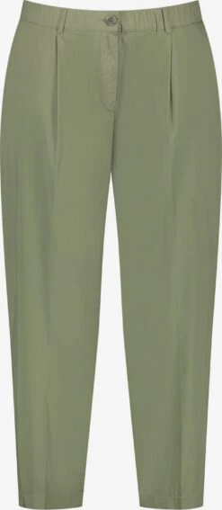 Bandplooibroeken Loosefit Bandplooibroek Dames Kaki