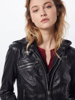 Maze Leren Jassen Tussenjas Mico Dames Zwart -Schmuddelwedda Winkel cc0a65485ae86f84d993957dd246ca61