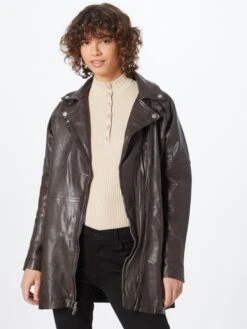 Freaky Nation Leren Jassen Tussenjas Anike Dames Donkerbruin -Schmuddelwedda Winkel cd313dcbca0dd0727de0a0d43de9da44