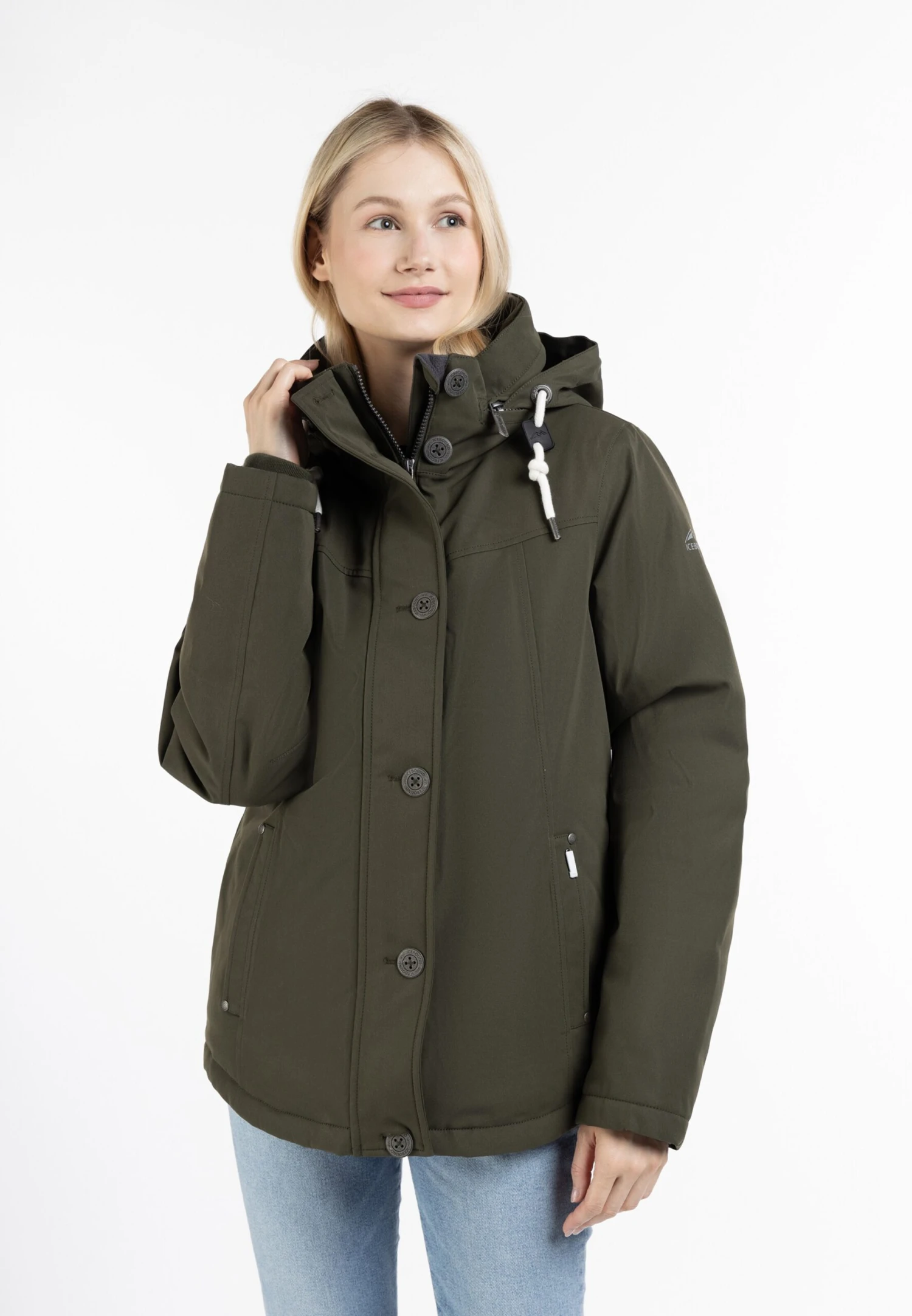 ICEBOUND Outdoor Jassen Functionele Jas Dames Olijfgroen 4 ICEBOUND Outdoor Jassen Functionele Jas Dames Olijfgroen - Afbeelding 2