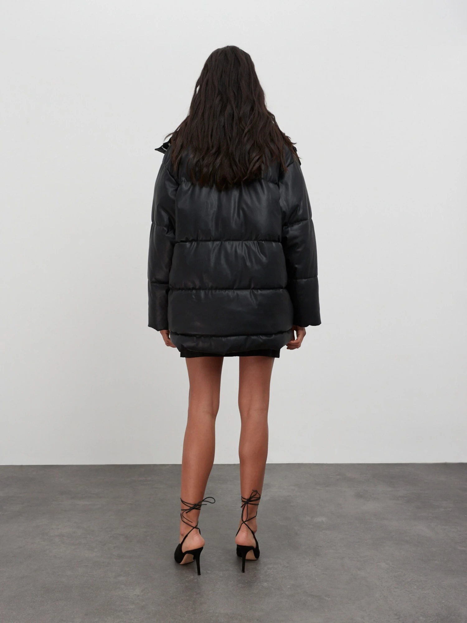 EDITED Leren Jassen Winterjas Kea Dames Zwart 5 EDITED Leren Jassen Winterjas Kea Dames Zwart - Afbeelding 4