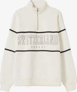 BERSHKA Sweatshirts Sweatshirt Dames Ecru