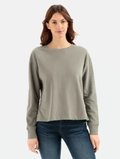 Camel Active Sweatshirts Sweatshirt Dames Taupe / Basaltgrijs -Schmuddelwedda Winkel ddc5466e512805fc3659ae2472e63f47