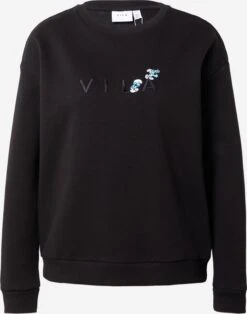 Vila Sweatshirts Sweatshirt Ella Dames Zwart