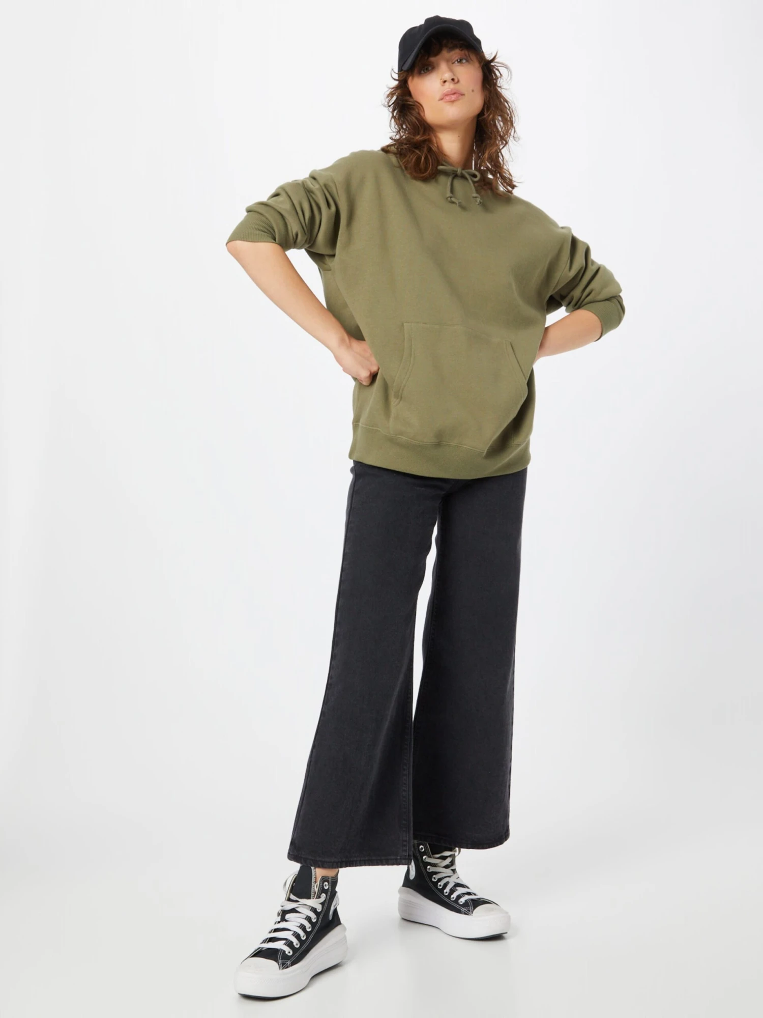 Pieces Hoodies Sweatshirt CHILLI Dames Kaki 6 Pieces Hoodies Sweatshirt CHILLI Dames Kaki - Afbeelding 4