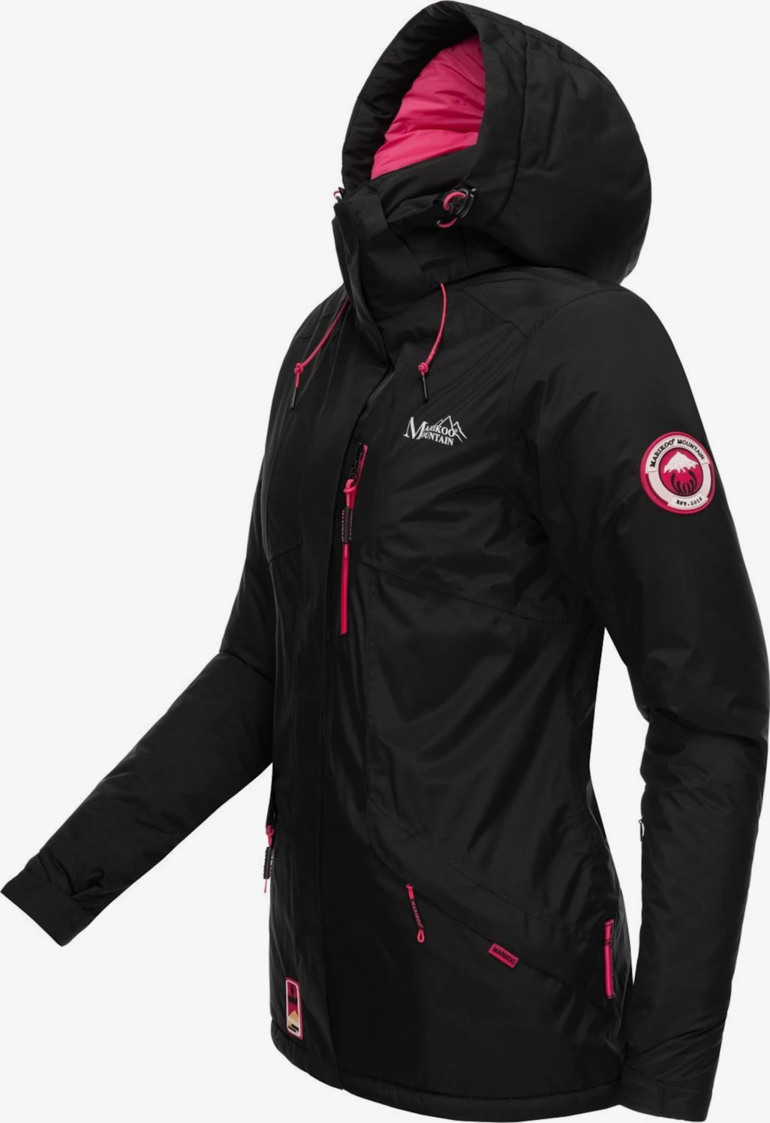 Marikoo Outdoor Jassen Functionele Jas Rabeaa Dames Zwart 4 Marikoo Outdoor Jassen Functionele Jas Rabeaa Dames Zwart - Afbeelding 2
