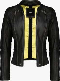 Maze Leren Jassen Tussenjas Chrystal Dames Zwart -Schmuddelwedda Winkel e552e5418f6fae8c0d9d2473c095033d