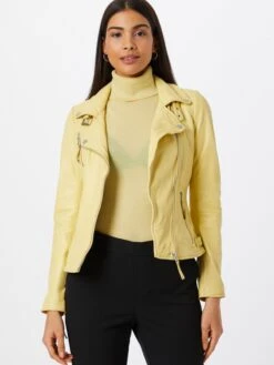 Freaky Nation Leren Jassen Tussenjas Dames Lichtgeel -Schmuddelwedda Winkel e5537327c78dbf5084f44114852f97fd