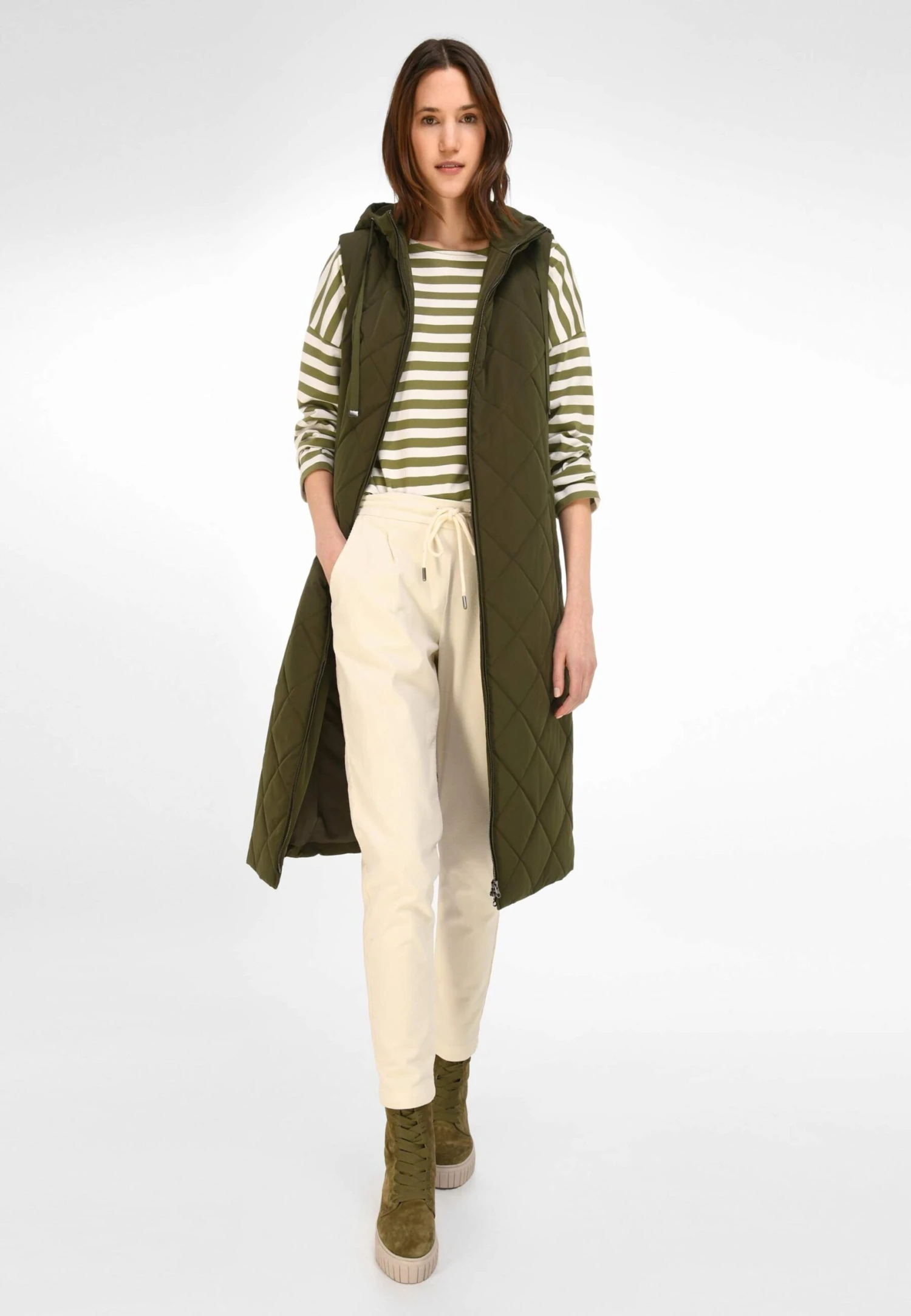 Bodywarmers Bodywarmer Dames Kaki / Olijfgroen 5 Bodywarmers Bodywarmer Dames Kaki / Olijfgroen - Afbeelding 3