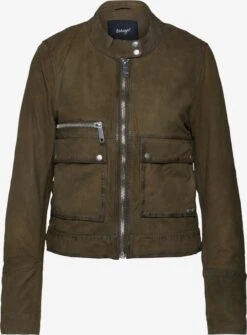 Maze Leren Jassen Tussenjas Hamill Dames Olijfgroen