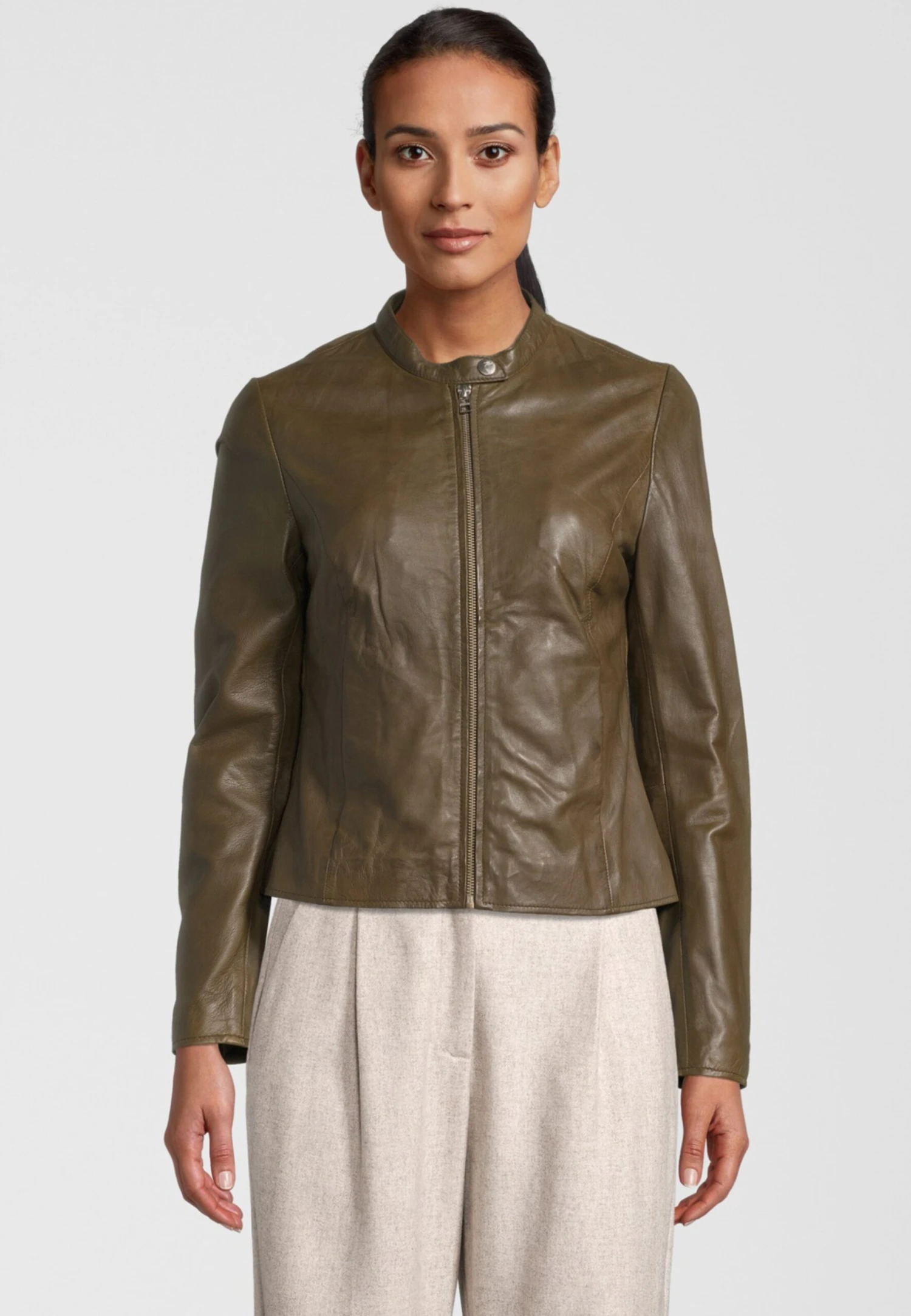 Goosecraft Leren Jassen Tussenjas Anna Dames Groen 4 Goosecraft Leren Jassen Tussenjas Anna Dames Groen - Afbeelding 2