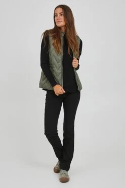 Fransa Bodywarmers Bodywarmer FRBAPADDING 3 Dames Kaki / Olijfgroen -Schmuddelwedda Winkel fadb60c1295d5defb9977c647d92e26e