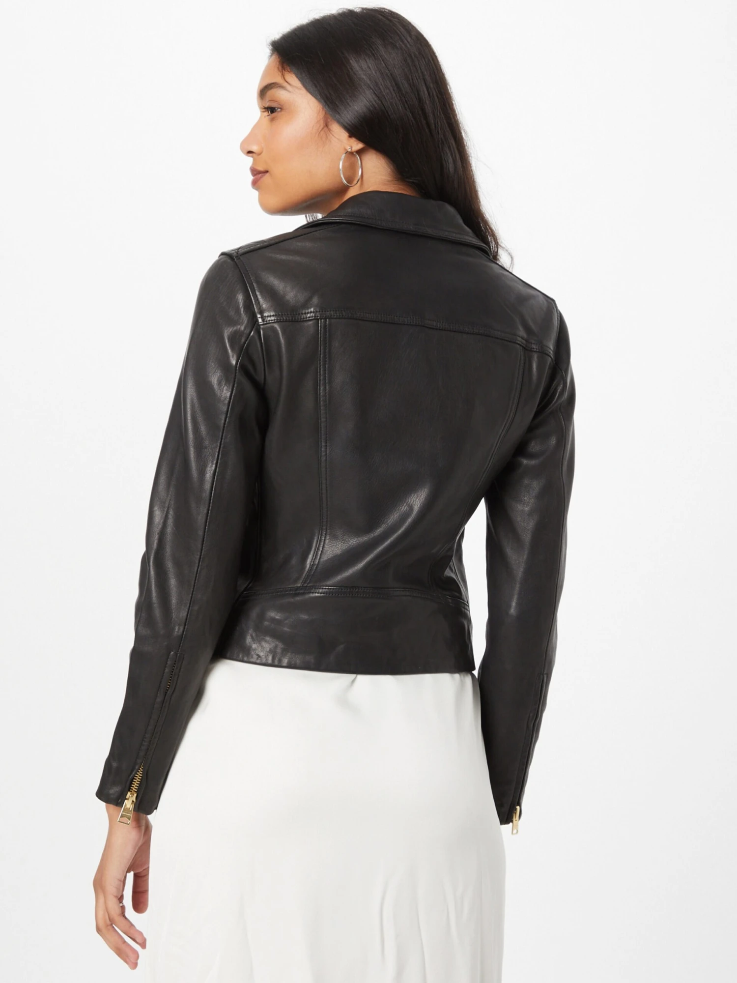 AllSaints Leren Jassen Tussenjas DALBY Dames Zwart 7 AllSaints Leren Jassen Tussenjas DALBY Dames Zwart - Afbeelding 5